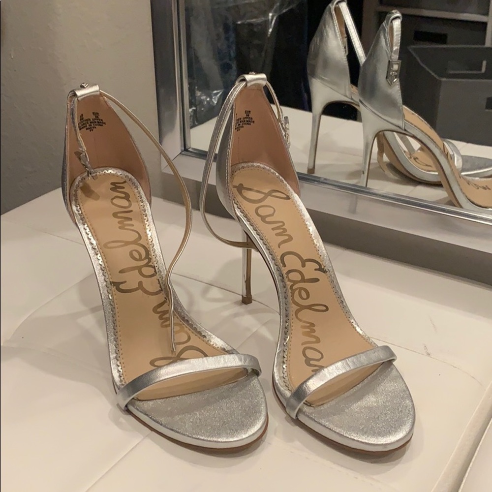 Sam Edelman stilettos - size 8 silver